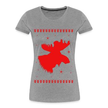 Elch Weihnachten Rentier Hirsch - Frauen Premium Bio T-Shirt - Navy - Vorne - Mia (176cm)