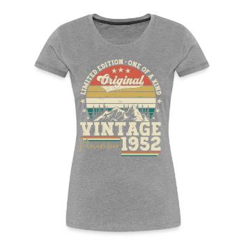 Original November 1952 70th birthday gift - Women's Premium Organic T-Shirt - navy - Front - Mia (176cm)