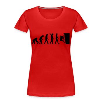 Evolution climbing - Women's Premium Organic T-Shirt - navy - Front - Mia (176cm)