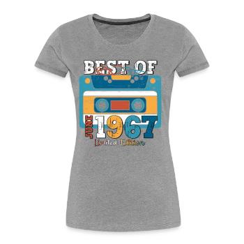 56 Birthday Man Cassette June Year 1967 - Women's Premium Organic T-Shirt -  - Front - Mia (176cm)