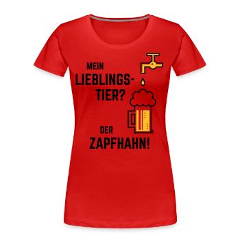 Mein Lieblingstier? Der Zapfhahn! (Bier / 2C) - Frauen Premium Bio T-Shirt - Navy - Vorne - Mia (176cm)