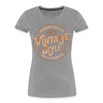 Vintage 1977 Retro 1977 Birthday Gift - Women's Premium Organic T-Shirt -  - Front - Mia (176cm)