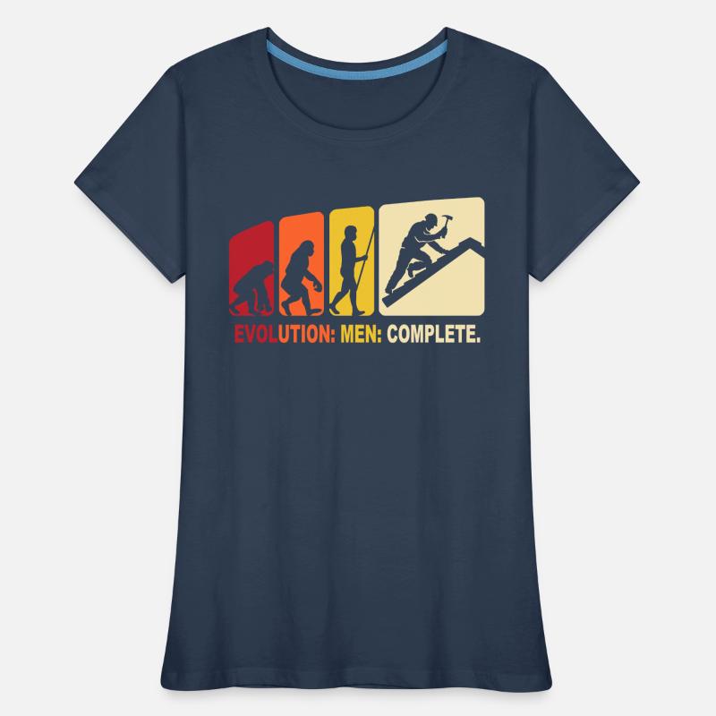 Dachdecker Evolution Dachdecken Frauen Premium Bio T-Shirt