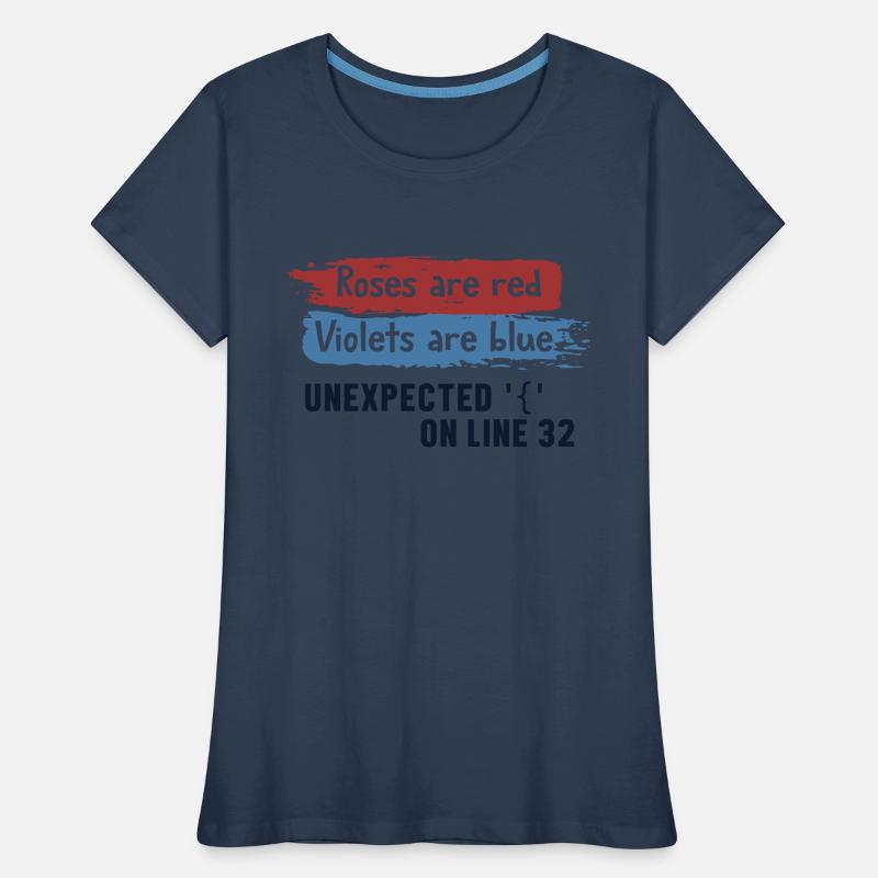 Unexpected { on Line 32 Engineer Coder Software Women's Premium Organic T-Shirt