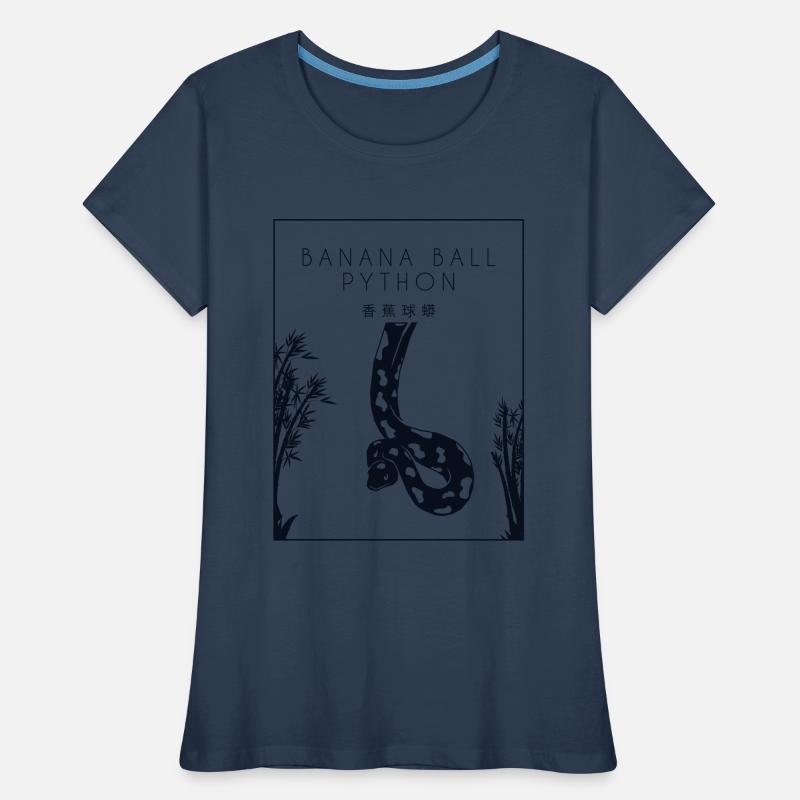 Boule de banane Python Hanzi Chinois Hanzi Snake Banane T-shirt bio Premium Femme