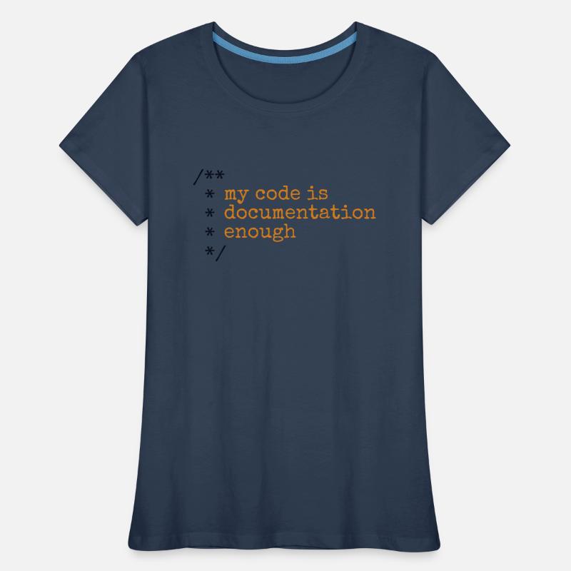 Mon code est assez documenté développeur T-shirt bio Premium Femme