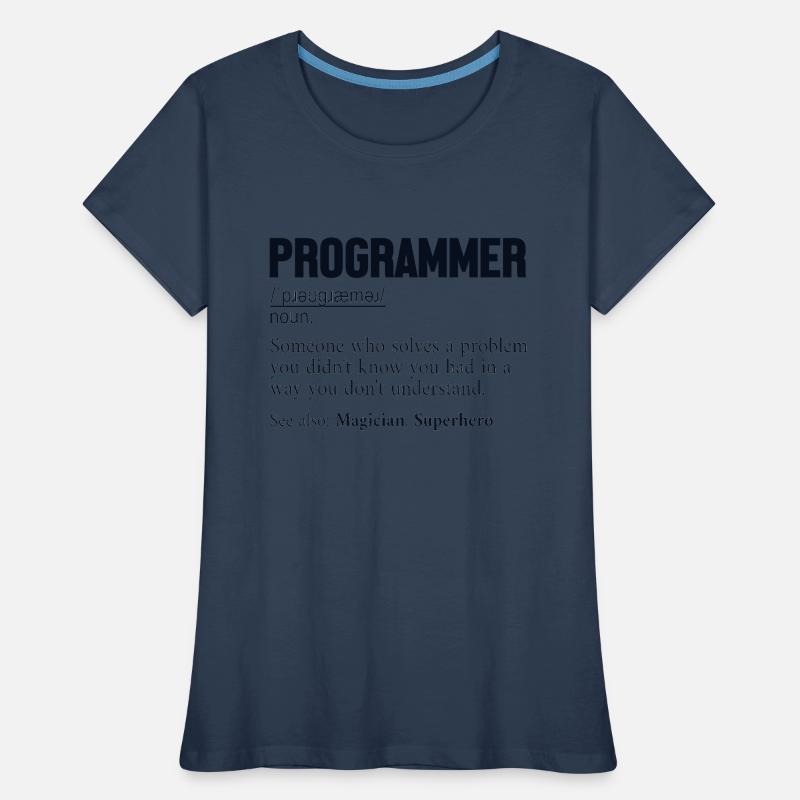 Programmer Definition Software Developer Coder Women's Premium Organic T-Shirt