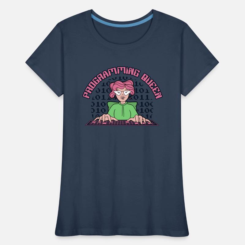 Programming Queen Softwareentwickler Developer Frauen Premium Bio T-Shirt