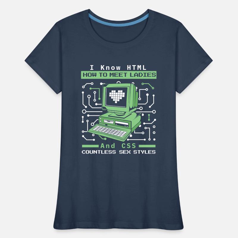 Je sais HTML comment rencontrer Ladies Developer Coder T-shirt bio Premium Femme