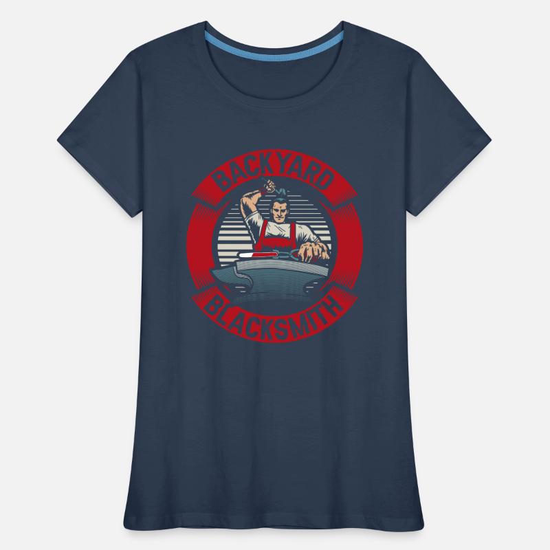 Backyard Blacksmith Blacksmith Forging Frauen Premium Bio T-Shirt