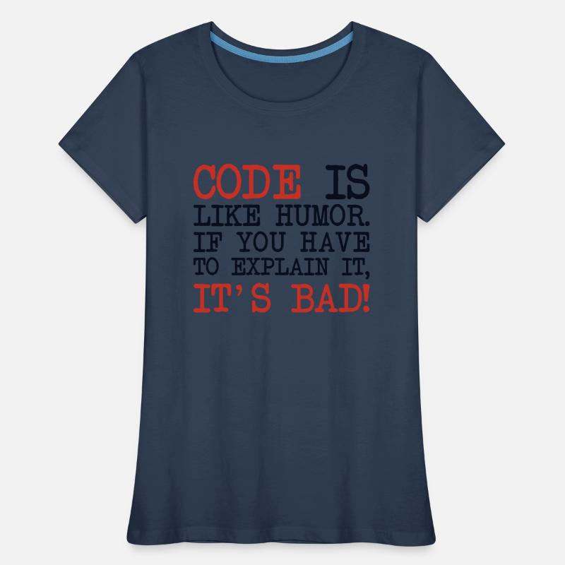 Code Explanation Developer Software Developer Women's Premium Organic T-Shirt