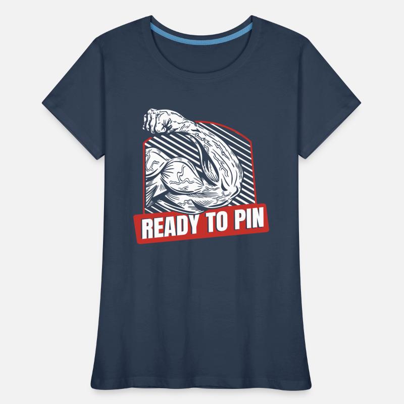 Prêt à épingler les techniques de lutte à main Trainer T-shirt bio Premium Femme