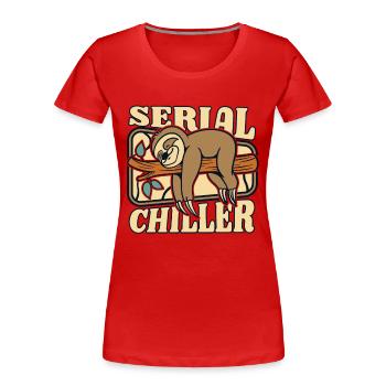 Serial Chiller Folivora Brown-Throated Pilosa - Women's Premium Organic T-Shirt - navy - Front - Mia (176cm)
