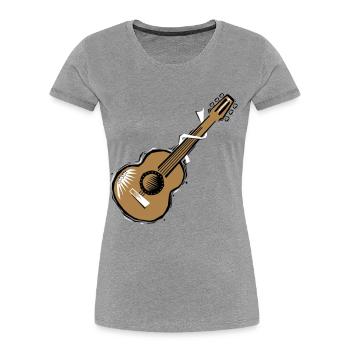 Gitarre Geschenk Idee - Frauen Premium Bio T-Shirt -  - Vorne - Mia (176cm)