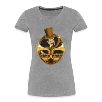 Retro dj vintage - T-shirt bio Premium Femme - bleu marine - Devant - Mia (176cm)