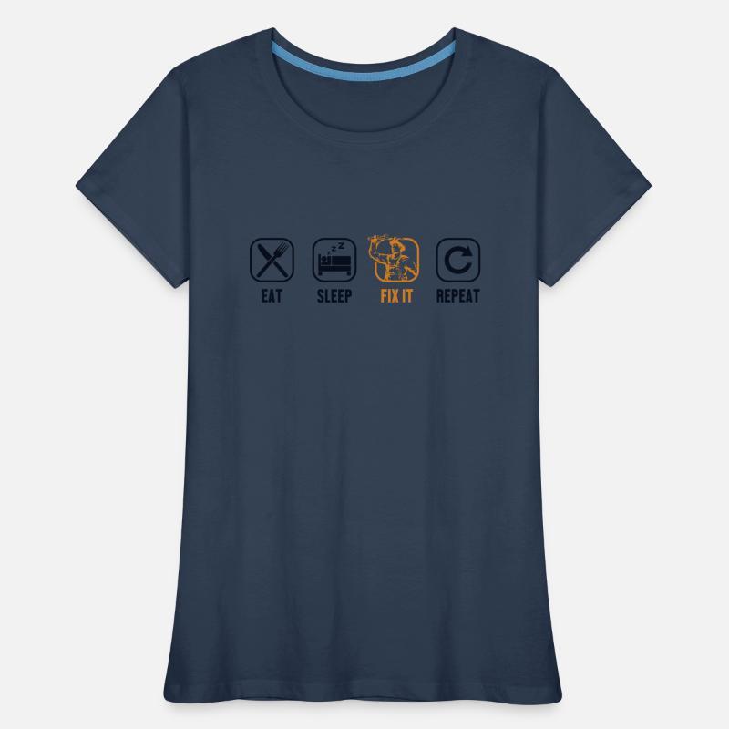 Eat Sleep Fix It Repeat Mechatronics Engineer Women's Premium Organic T-Shirt