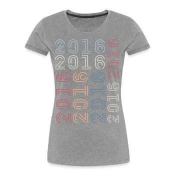 Geboren im Jahr 2016 Geburtstagsgeschenk 2016 Retro 2016 - Frauen Premium Bio T-Shirt - Navy - Vorne - Mia (176cm)