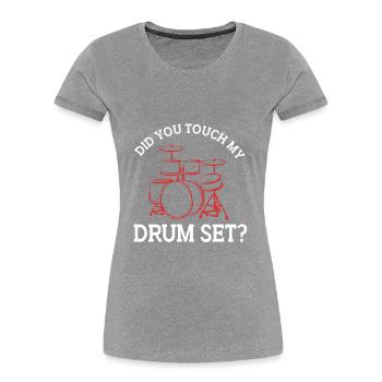 Schlagzeuger Drumsticks Schlagzeug - Frauen Premium Bio T-Shirt - Navy - Vorne - Mia (176cm)