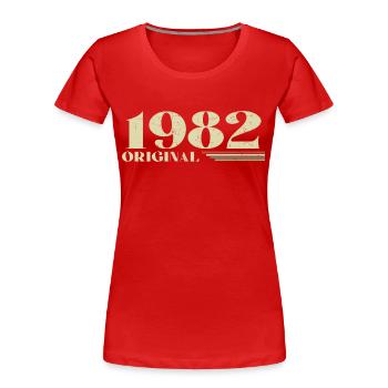 Original 1982 Vintage 1982 anniversaire 1982 rétro - T-shirt bio Premium Femme - bleu marine - Devant - Mia (176cm)