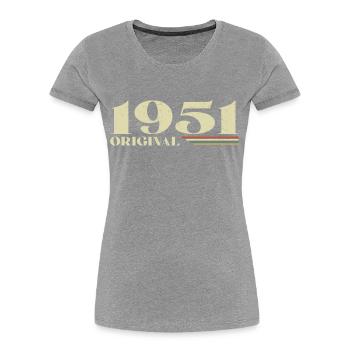 Original 1951 Vintage 1951 Birthday 1951 Retro - Women's Premium Organic T-Shirt - navy - Front - Mia (176cm)
