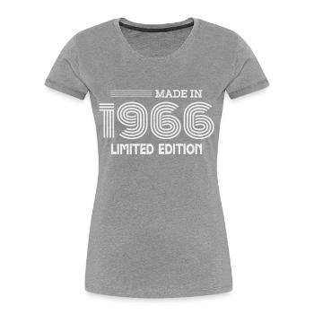 cadeau anniversaire 1966 idée cadeau 1966 - T-shirt bio Premium Femme - bleu marine - Devant - Mia (176cm)