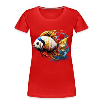 Angelfish - Women's Premium Organic T-Shirt - navy - Front - Mia (176cm)