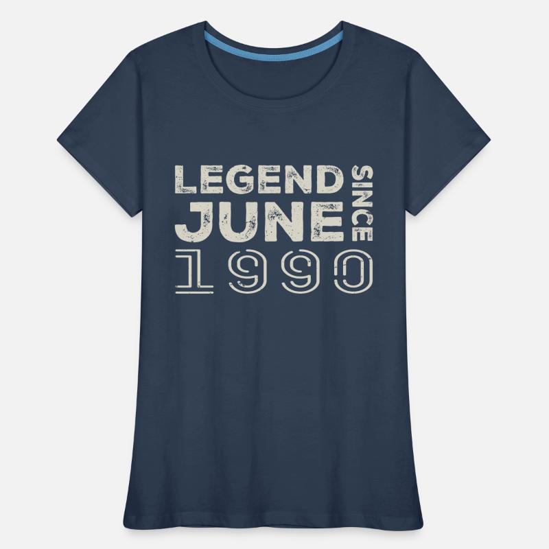 Juni 1990 Geburtstag Juni 1990 Juni Geschenk 1990 Frauen Premium Bio T-Shirt