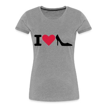 Schuhe - Frauen Premium Bio T-Shirt - Navy - Vorne - Mia (176cm)