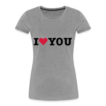 I love you - Women's Premium Organic T-Shirt - navy - Front - Mia (176cm)