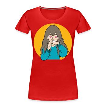 COCAINE SNIFFING ANIME GIRL - Frauen Premium Bio T-Shirt - Navy - Vorne - Mia (176cm)