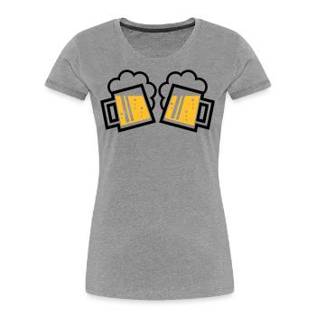 2 Original Bavarian Together (2) - Women's Premium Organic T-Shirt - navy - Front - Mia (176cm)