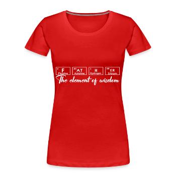 Éléments de chimie papa papa cadeau - T-shirt bio Premium Femme - bleu marine - Devant - Mia (176cm)