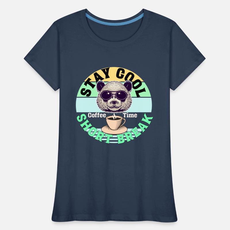 Kaffee Panda Temps de pause café Kaffee Pause T-shirt bio Premium Femme