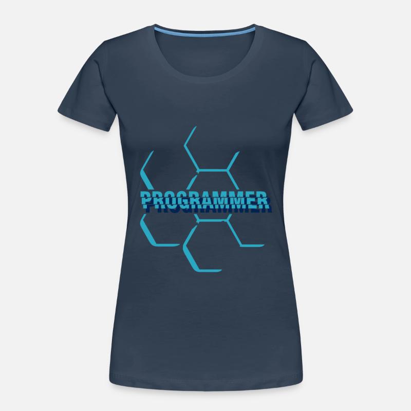 Computer programmer - Programmierer - Frauen Premium Bio T-Shirt - Navy