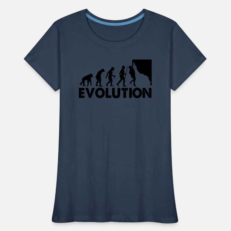 Klettern Evolution Escalade Frauen Premium Bio T-Shirt