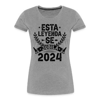 Cette Légende Prend Sa Retraite En 2024 - T-shirt bio Premium Femme - bleu marine - Devant - Mia (176cm)