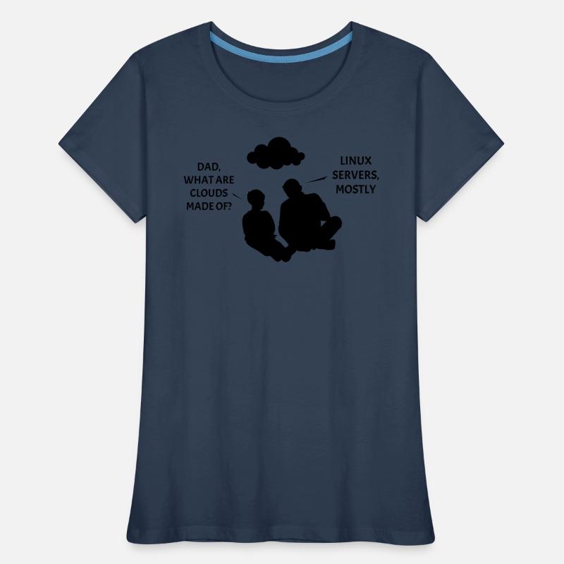 Clouds: Linux and Puzzles Women's Premium Organic T-Shirt