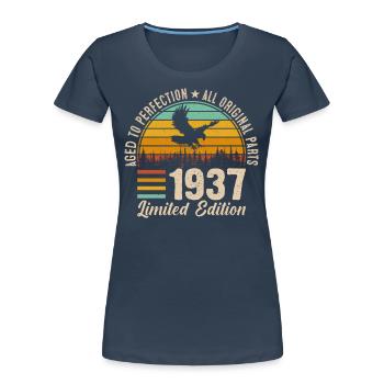 1937 - A Vintage Masterpiece - Women's Premium Organic T-Shirt - navy - Front - Mia (176cm)