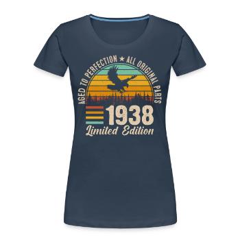 1938 - A legendary journey through time - Women's Premium Organic T-Shirt - navy - Front - Mia (176cm)