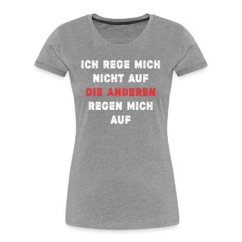 Charmant Gelassen - Frauen Premium Bio T-Shirt - Navy - Vorne - Mia (176cm)