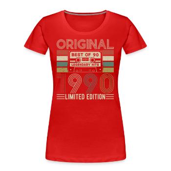 Légendes de 1990 - T-shirt bio Premium Femme - bleu marine - Devant - Mia (176cm)