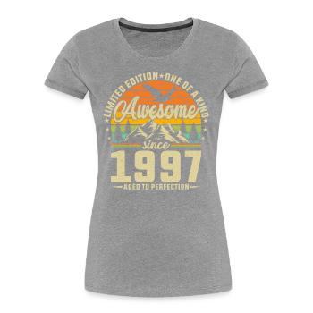 Vintage 1997 Legends - Women's Premium Organic T-Shirt - navy - Front - Mia (176cm)