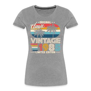 Vintage 1985 - Retro Birthday Gift - Women's Premium Organic T-Shirt - navy - Front - Mia (176cm)