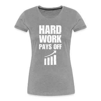 Hard work pays off, statistics - Women's Premium Organic T-Shirt - navy - Front - Mia (176cm)