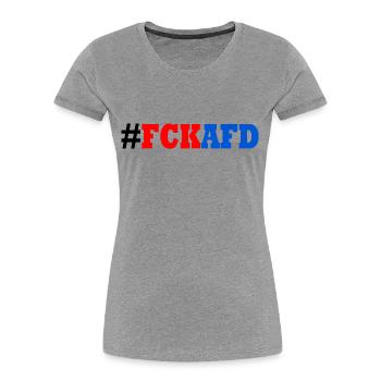 Fck afd - Frauen Premium Bio T-Shirt - Navy - Vorne - Mia (176cm)