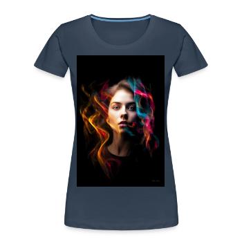 Sensual 4 - Women's Premium Organic T-Shirt - navy - Front - Mia (176cm)