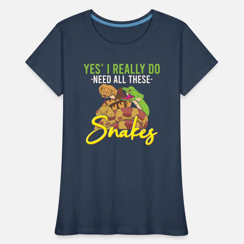 Lustige Python Schlange / Boa-Constrictor Frauen Premium Bio T-Shirt