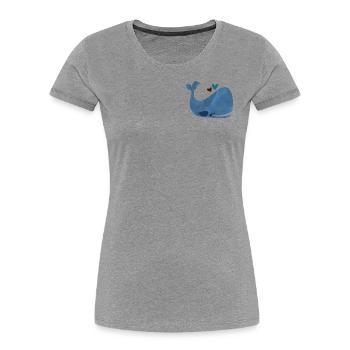 Blue Whale Bliss - Frauen Premium Bio T-Shirt - Navy - Vorne - Mia (176cm)