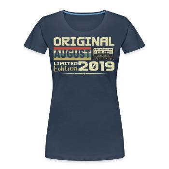 August 2019 - geboren im August 2019 Erbaut im August 2019 - Frauen Premium Bio T-Shirt - Navy - Vorne - Mia (176cm)