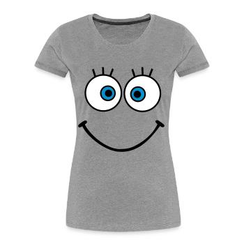 gesicht - Women's Premium Organic T-Shirt - navy - Front - Mia (176cm)